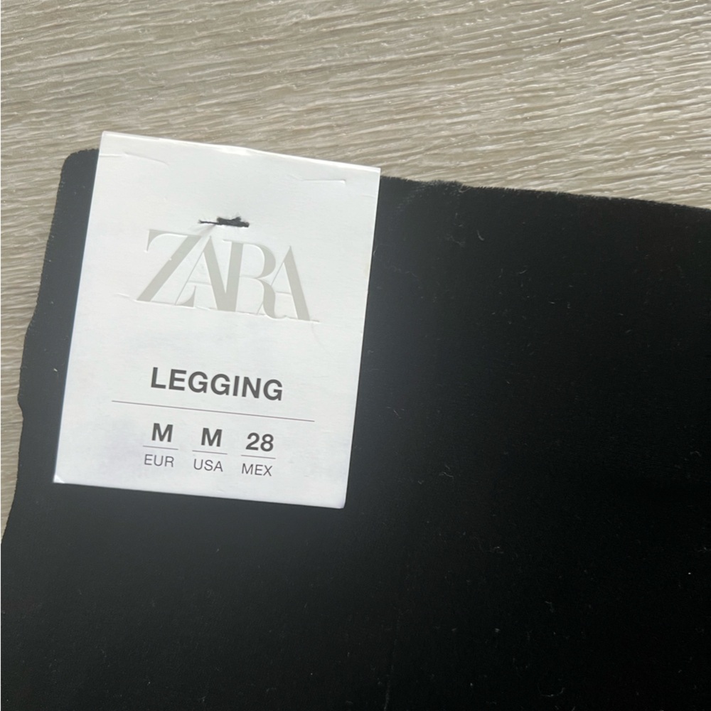 Zara Velour leggings Size Medium